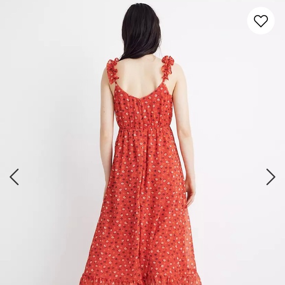 NWOT Madewell maxi in metallic-striped prairie posie print - Picture 2 of 6